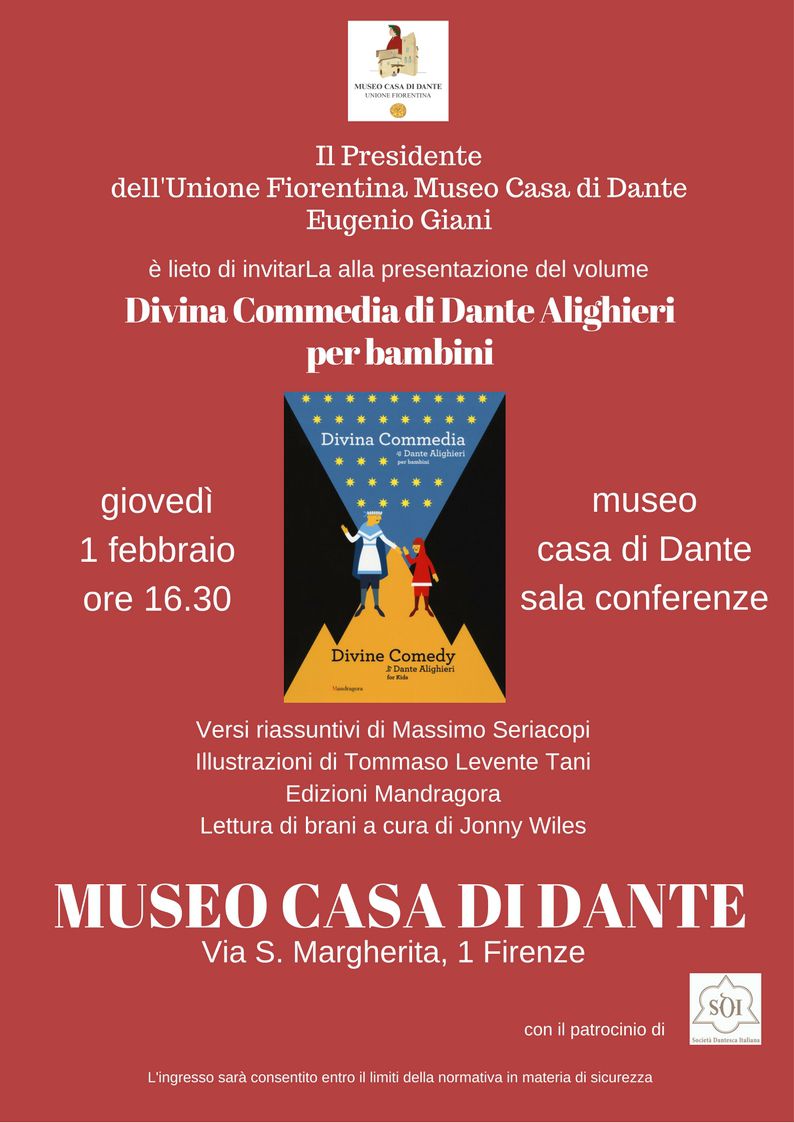 Gioved 1 febbraio ore 16.30 PRESENTAZIONE del volume Divina